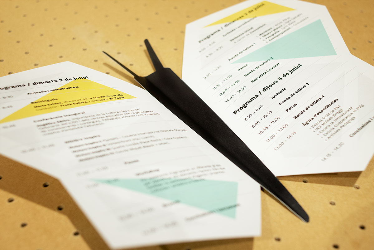 Butterfly shaped event program handout