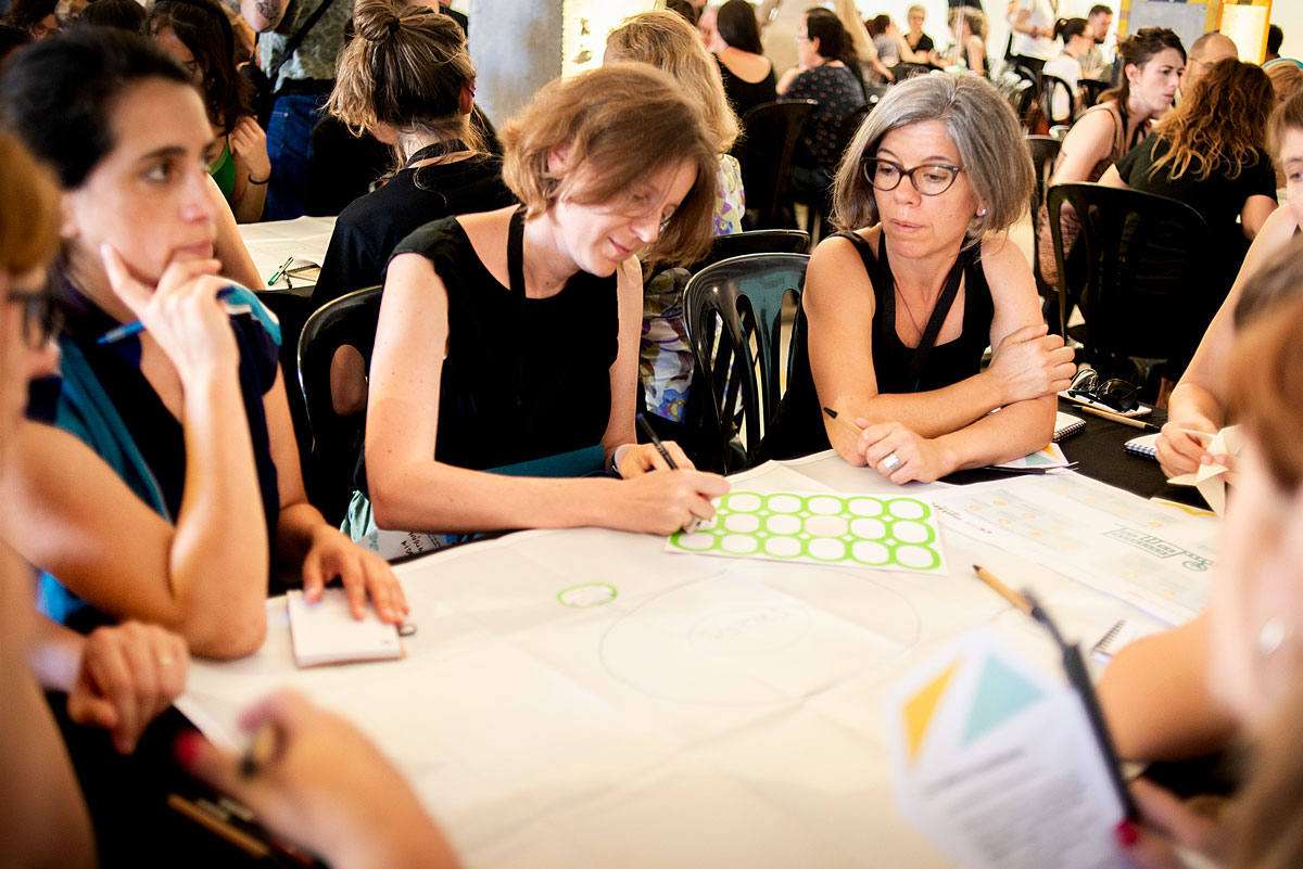 Workshops area: people during workshop